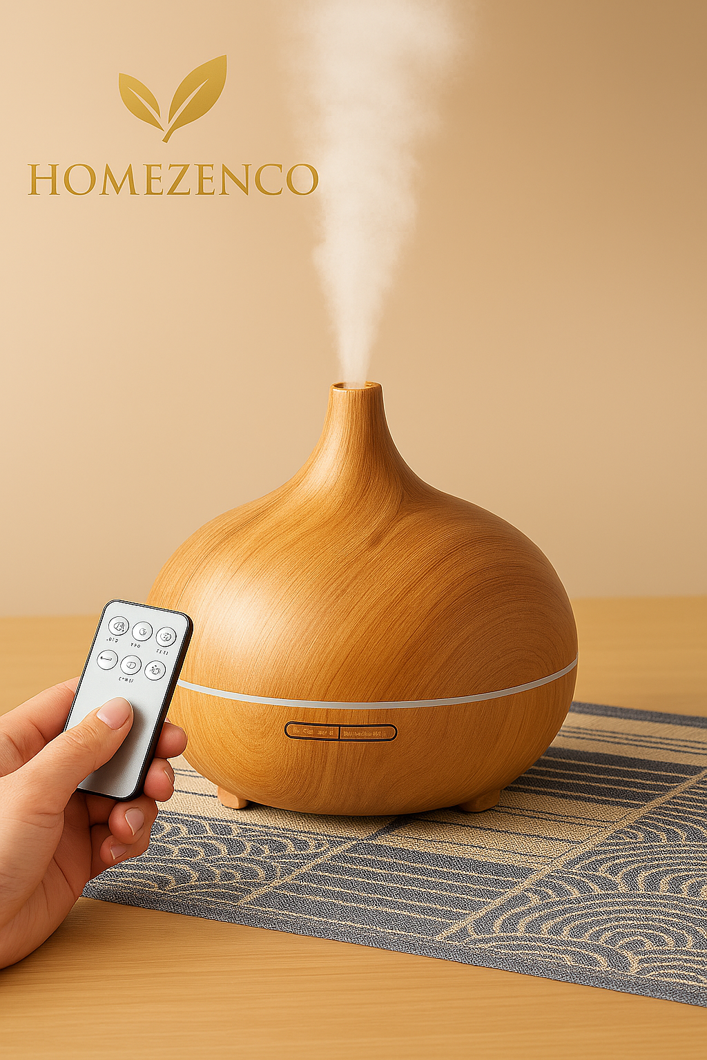 Diffuseur d'Huiles Essentielles 500 ml – LED 7 Couleurs & Brumisation Fine