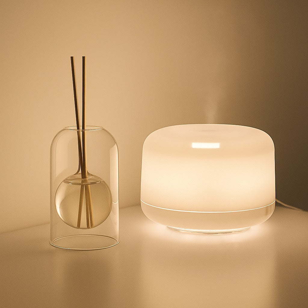 Diffuseur Parfumé Sous Cloche-Design Minimaliste & Tiges Naturelles