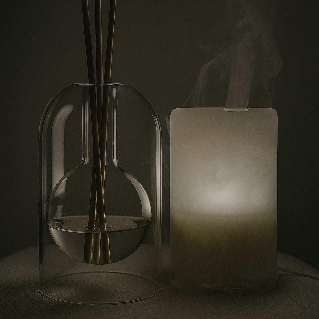 Diffuseur Parfumé Sous Cloche-Design Minimaliste & Tiges Naturelles