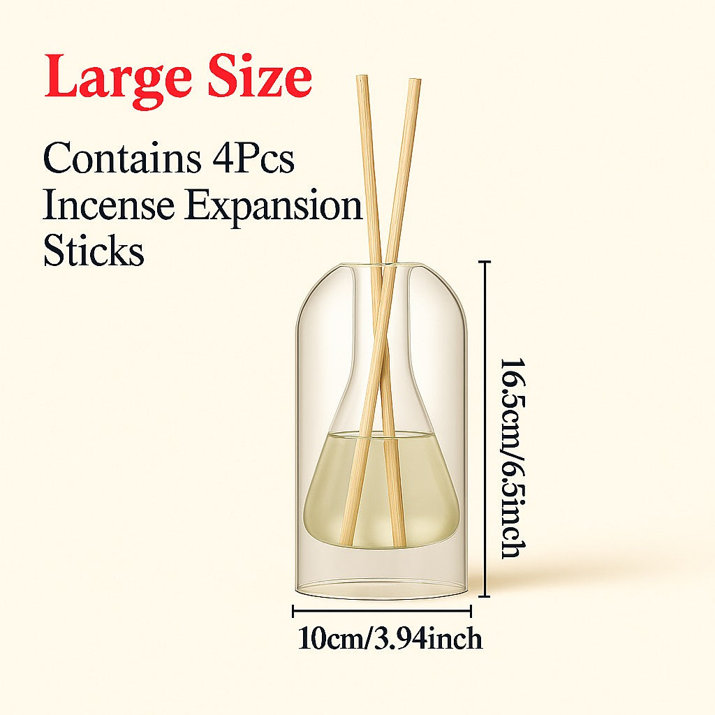 Diffuseur Parfumé Sous Cloche-Design Minimaliste & Tiges Naturelles